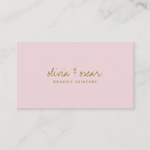Carte De Visite Script manuscrit minimaliste moderne Pastel Rose