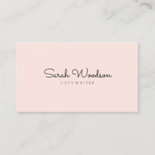 Carte De Visite Script minimaliste Fille manuscrit rose