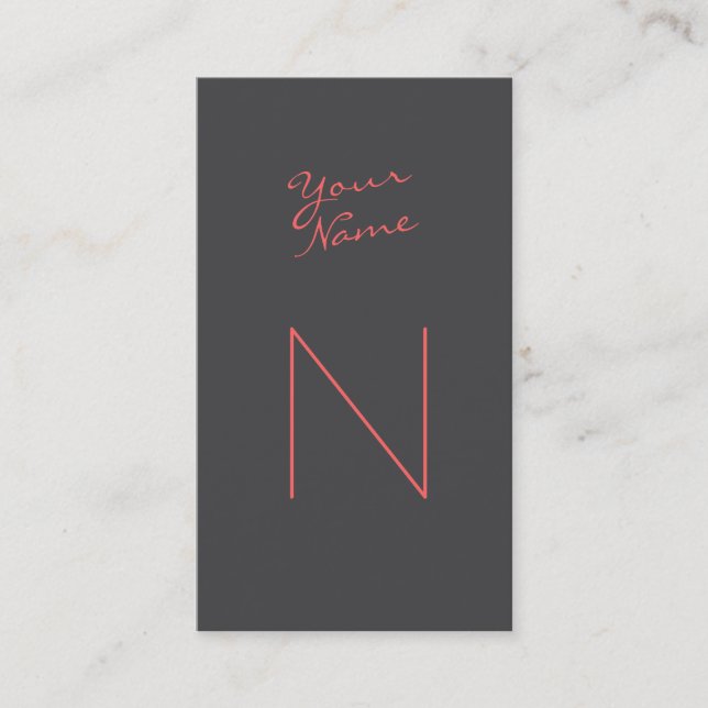 Carte De Visite Script moderne de Groupon (Devant)