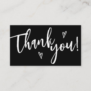 Carte De Visite Script moderne minimaliste Simple noir élégant Bus