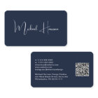 Script moderne professionnel QR Code Bleu