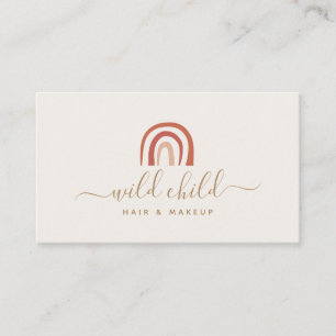 Carte De Visite Script moderne simple Rainbow tendance