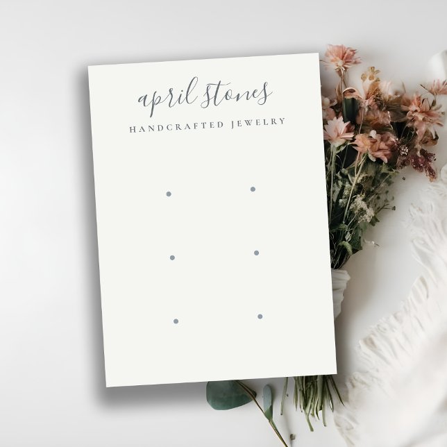 Carte De Visite Script noir blanc 3 oreille affichage code QR (Créateur téléchargé)