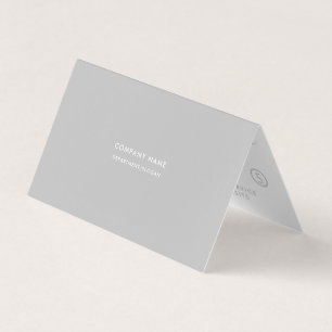 Carte De Visite Script simple - Argent et blanc double fidélité