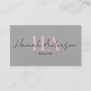 Carte De Visite Script simple de l'agent immobilier professionnel