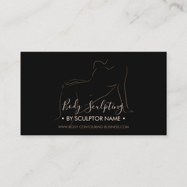 Carte De Visite Sculpture corporelle contours fille spa (Devant)