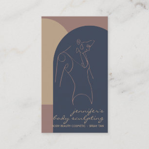 Carte De Visite Sculpture Corporelle Maquillage Enduit de Bronzage