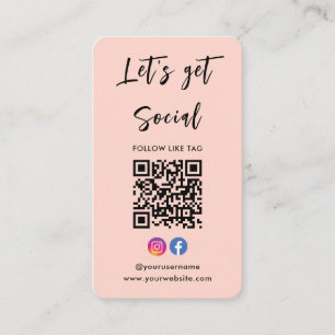 Carte De Visite Se Connecter Avec Nous Instagram Facebook Qr Code 