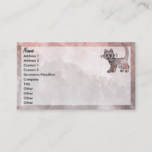Carte de visite se reposant d'animal familier