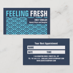 Carte De Visite Se sentir frais, rendez-vous dentiste