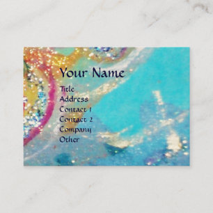 Carte De Visite SEA DRAGON, bleu jaune rose violet