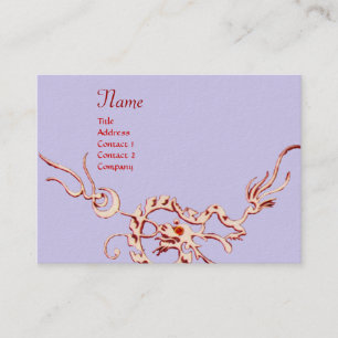 Carte De Visite SEA DRAGON bleu rouge noir et blanc