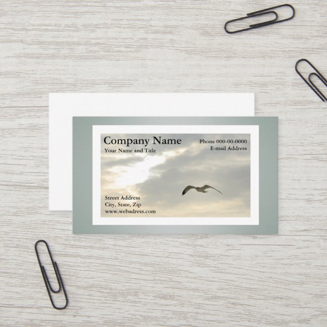 Carte de visite Seagull (Devant/Arrière en situation)