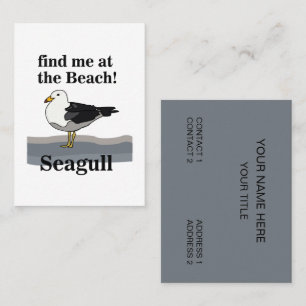 Carte De Visite Seagull Me Trouve À La Plage Drôle