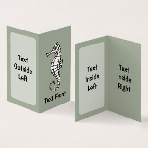 Carte De Visite Seahorse Black