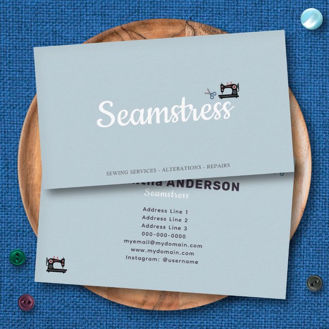 Carte De Visite Seamstress (Seamstress Business Card)