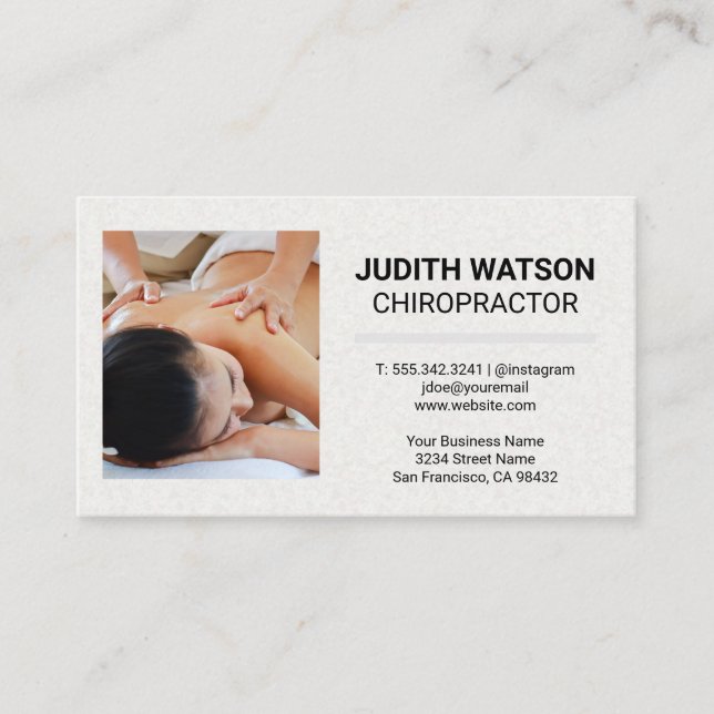 Carte De Visite Séance de massage | Thérapie (Devant)
