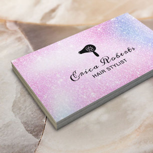 Carte De Visite Sèche-cheveux Parties scintillant Pastel Drybar