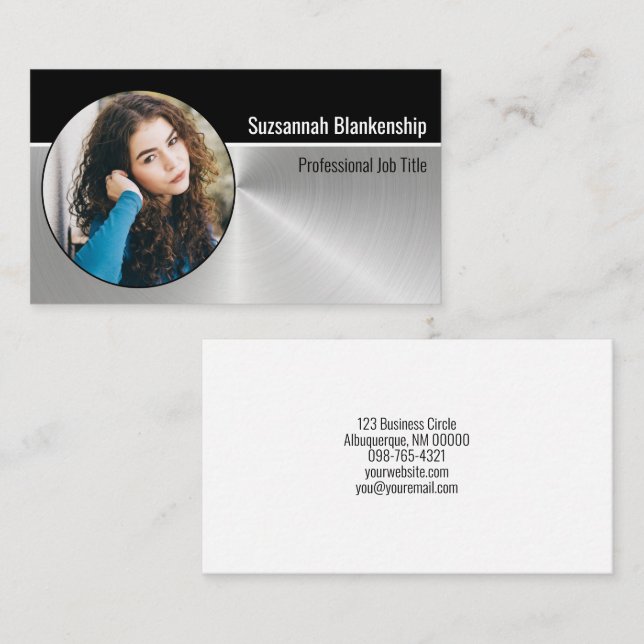 Carte De Visite Sécurité personnelle professionnelle Photo personn (Devant / Derrière)