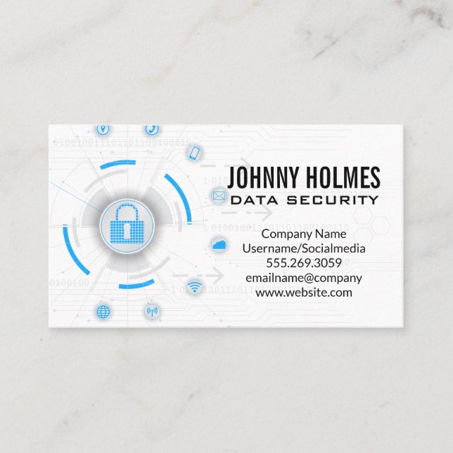 Carte De Visite Sécurité réseau | Cyberprotection (Devant)