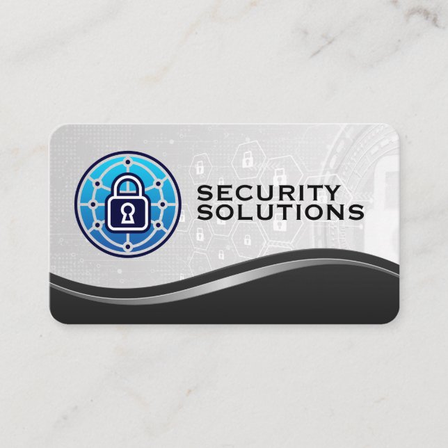 Carte De Visite Security Lock Logo | AI Data (Devant)