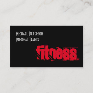 Carte De Visite Séduisant unique Black Grey Personal Trainer