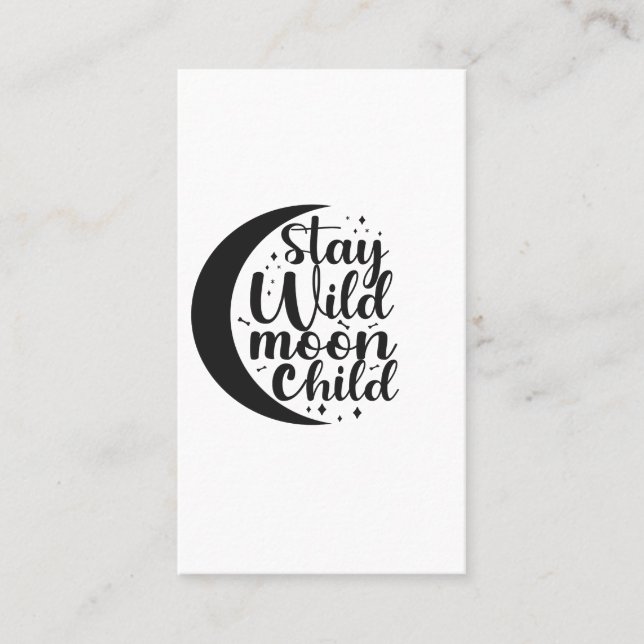 Carte De Visite Séjour Wild Moon Enfant Éffrayant Halloween Cadeau (Devant)