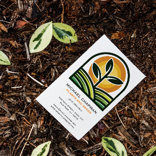 Carte De Visite Semence de germination et soleil Agricole biologiq