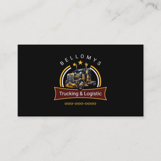 Carte De Visite Semi-camion (Devant)