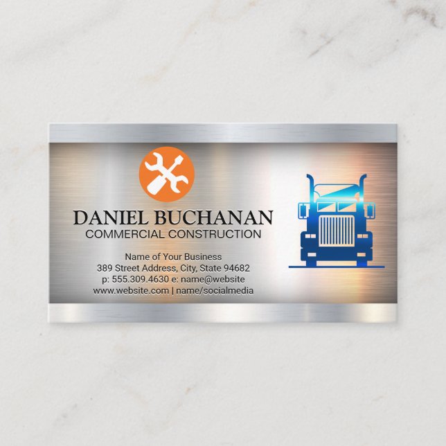 Carte De Visite Semi-camion | Construction | Outils main (Devant)