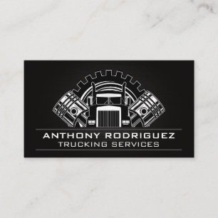 Carte De Visite Semi-camions engrenages et pistons