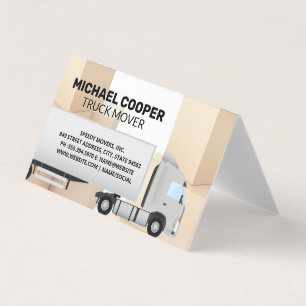Carte De Visite Semi Truck   Movers   Moving Boxes