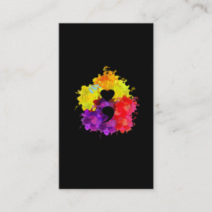 Carte De Visite Semicolon de sensibilisation à la santé mentale co