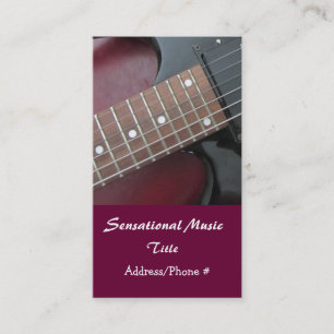 Carte de visite sensationnelle de guitares électri
