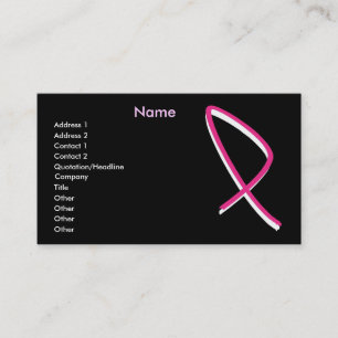 Carte De Visite Sensibilisation au cancer du sein Ruban rose