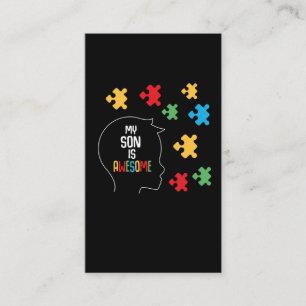 Carte De Visite sensibilisation sur l'autisme Garçons Autistique P