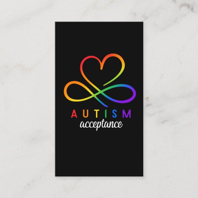 Carte De Visite sensibilisation sur l'autisme Garçons Filles Autis (Devant)