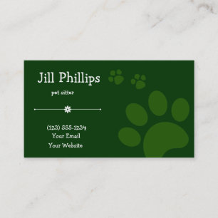 Carte De Visite Sentier vert pour animaux de compagnie
