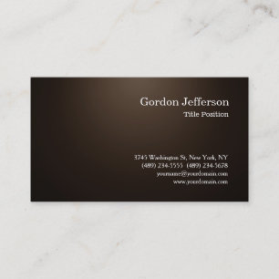 Carte De Visite Sepia Professional Simple Moderne Plain