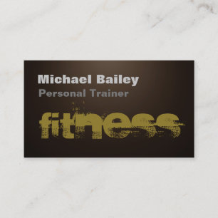 Carte De Visite Sépier sépia Brown couleur Personal Trainer
