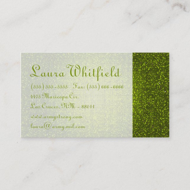 Carte De Visite Séquence de Parties scintillant de chaux Disco Car (Devant)