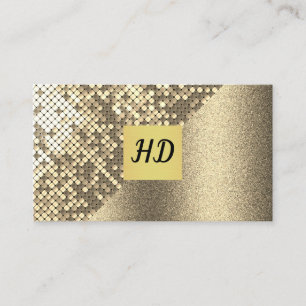 Carte De Visite Séquence et Parties scintillant / Gold Lux