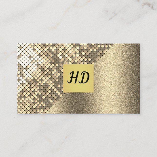 Carte De Visite Séquence et Parties scintillant / Gold Lux (Devant)