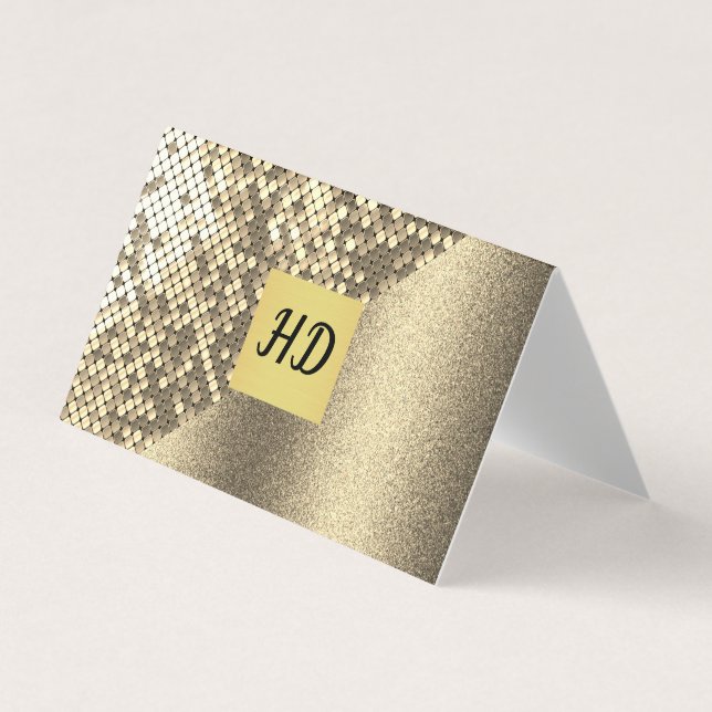 Carte De Visite Séquence et Parties scintillant / Gold Lux (Devant)