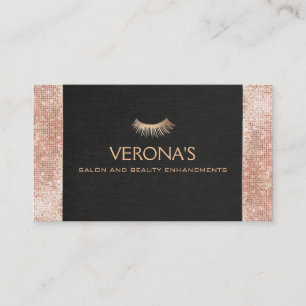 Carte De Visite Séquences Gold Eyelash Faux