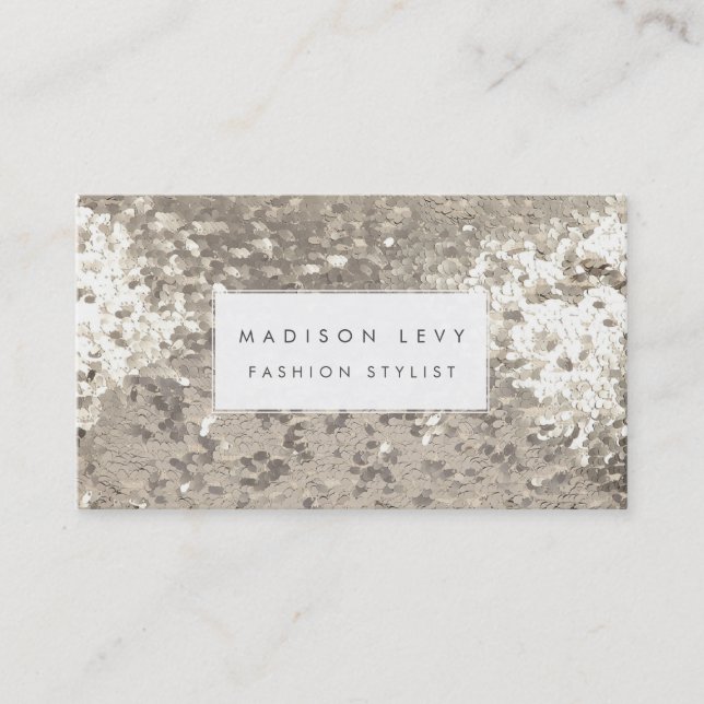 Carte De Visite Séquences Silver Fashion Stylist (Devant)