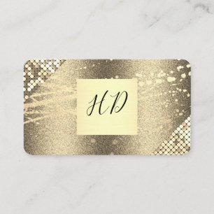 Carte De Visite Séquin et Parties scintillant Executive Gold Spatt