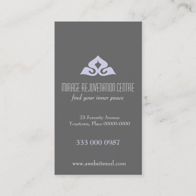Carte de visite serein de rendez-vous de salon (Devant)