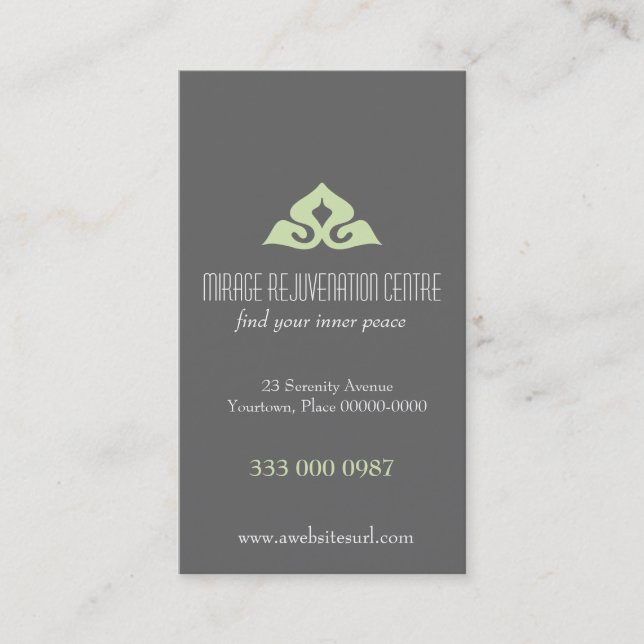 Carte de visite serein de rendez-vous de salon (Devant)