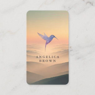 Carte De Visite Serene Nature - Colibri minimaliste